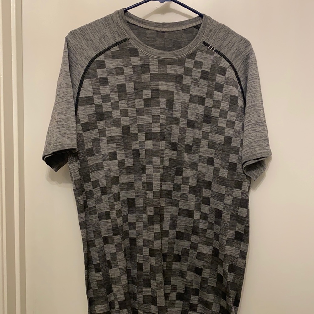Lululemon Black Checkered Sport Shirt